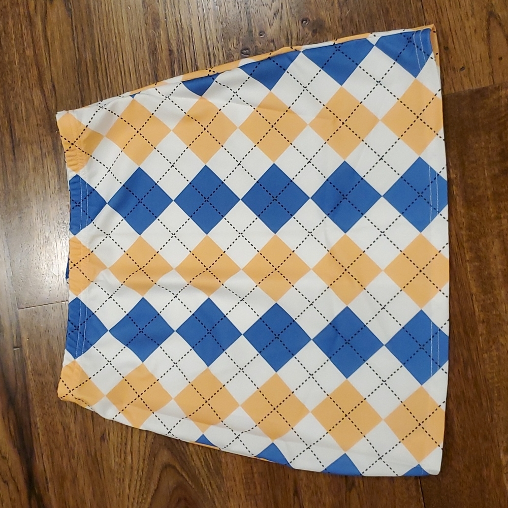 Womens Argyle elastic waist skirt size M